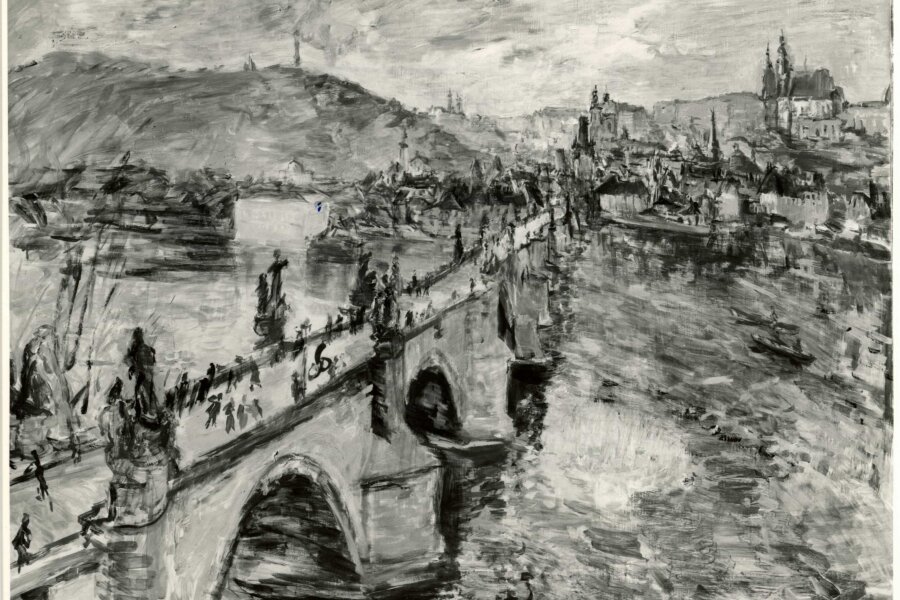 Oscar Kokoschka, Pohled na Hradčany, NGP; foto: Vladimír Fyman